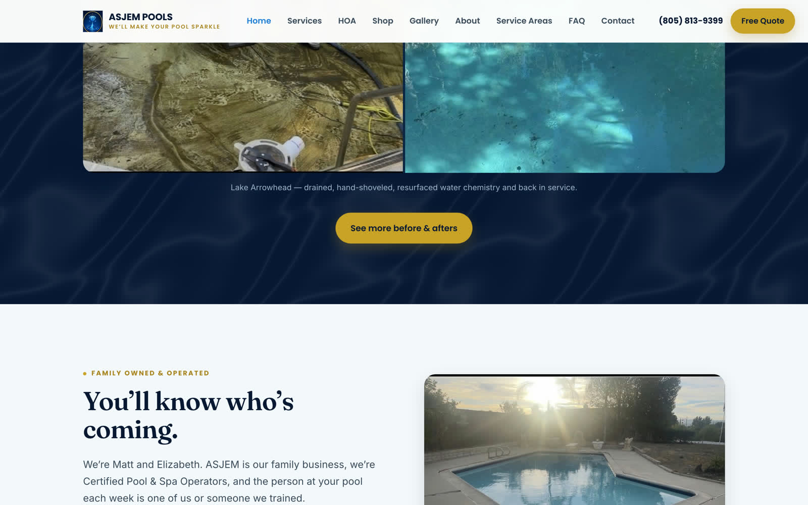 More before and after photographs of real pool jobs